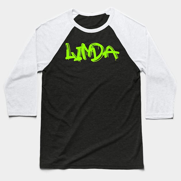 Linda Baseball T-Shirt by BjornCatssen